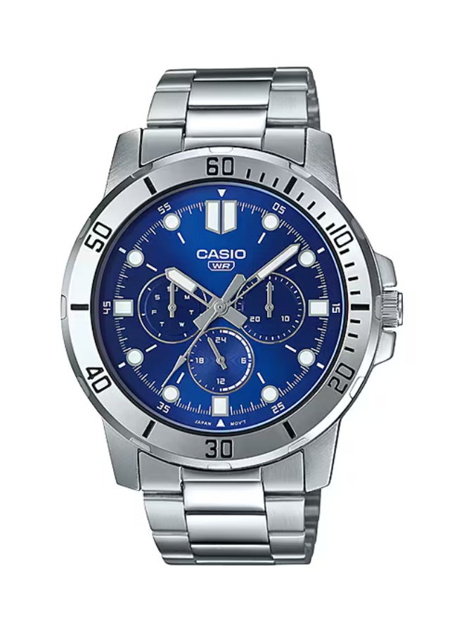 Men's Stainless Steel Analog Watch MTP-VD300D-2EUDF - 45 mm